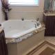 Daltile Delicatos Gold Granite Countertop Glenview, IL bathroom remodel