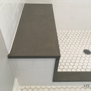 Daltile Mercer Gray Quartz Countertop in Park Ridge, IL bathroom remodel